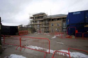 The crescent during construction, 2008